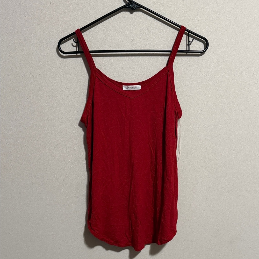 Women’s red Bombom tank top NWOT
